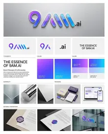 Brand identity and logo applications — an AI-generated example